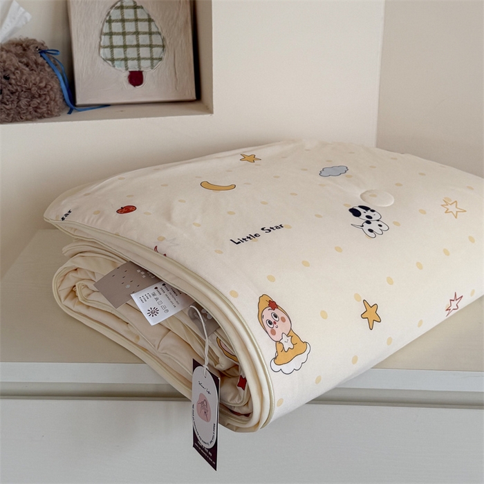 91家纺网 家纺一手货源 找家纺 暖生活 2026春夏新款A类针织锦氨绵绵冰双感夏被夏凉被空调被 小星宝