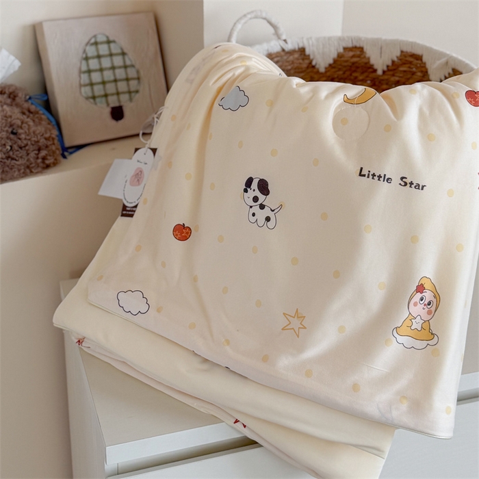 91家纺网 家纺一手货源 找家纺 暖生活 2026春夏新款A类针织锦氨绵绵冰双感夏被夏凉被空调被 小星宝