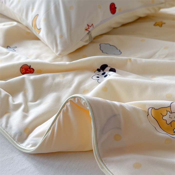 91家纺网 家纺一手货源 找家纺 暖生活 2026春夏新款A类针织锦氨绵绵冰双感夏被夏凉被空调被 小星宝