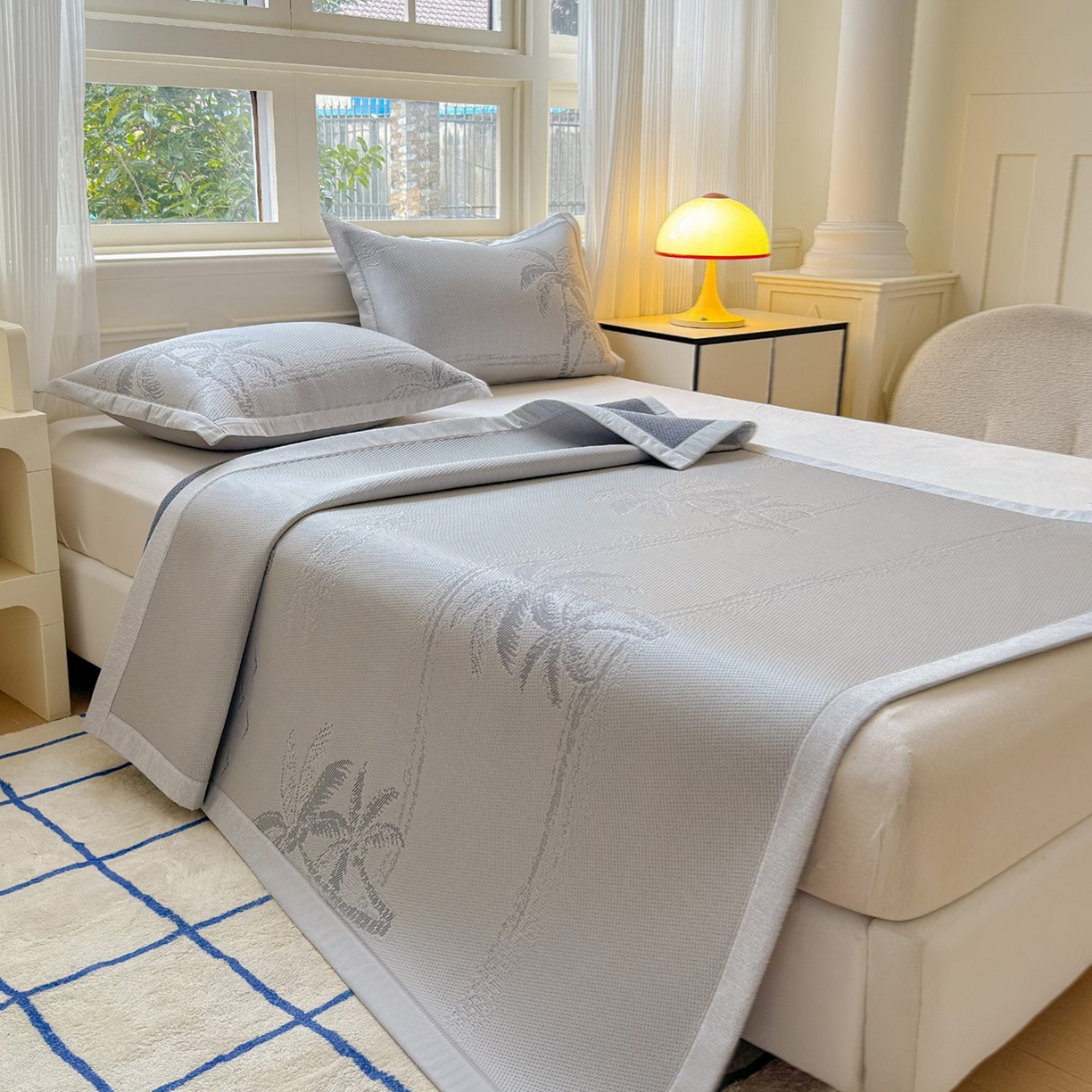 91家纺网 家纺一手货源 找家纺 （总）席匠 2026新款硅胶防滑颗粒冰豆豆凉感席凉席席子