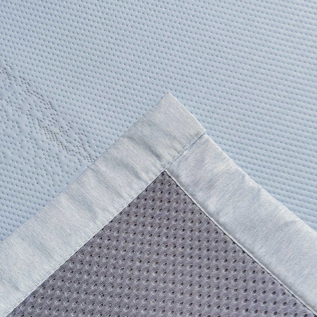 91家纺网 家纺一手货源 找家纺 席匠 2026新款硅胶防滑颗粒冰豆豆凉感席凉席席子 椰子树直角蓝