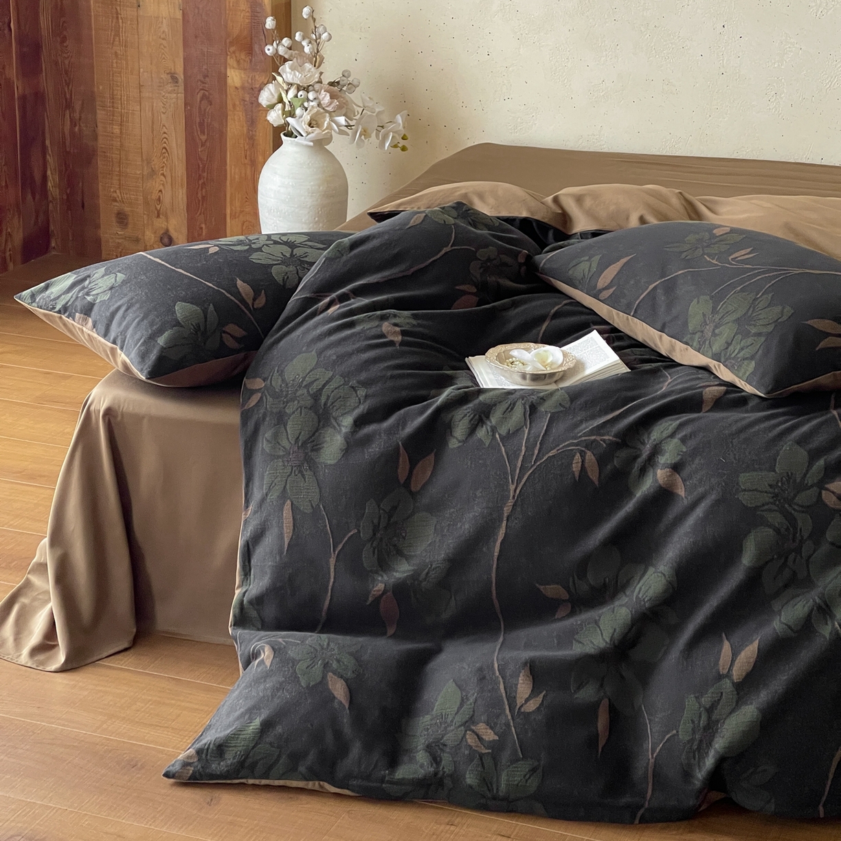 91家纺网 家纺一手货源 找家纺 （总）云上 2026春夏新款全棉纯棉色织大提花四件套-曼华