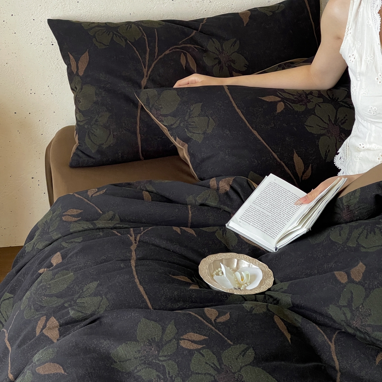 91家纺网 家纺一手货源 找家纺 （总）云上 2026春夏新款全棉纯棉色织大提花四件套-曼华