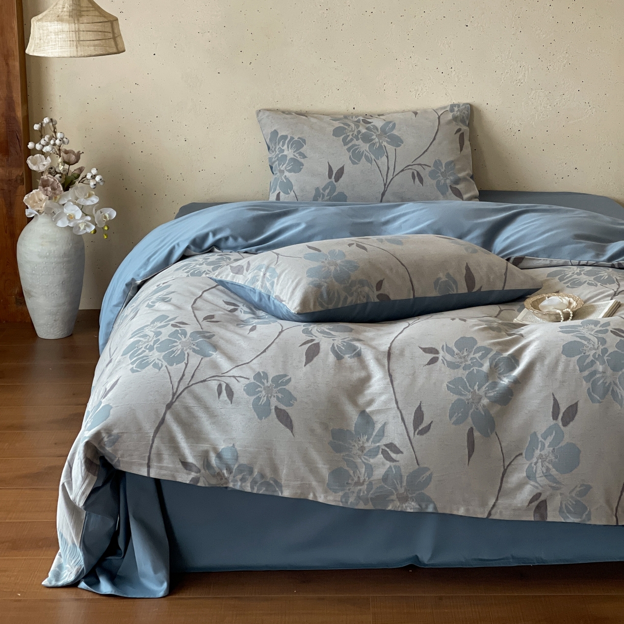 云上 2026春夏新款全棉纯棉色织大提花四件套-曼华 曼华-蓝