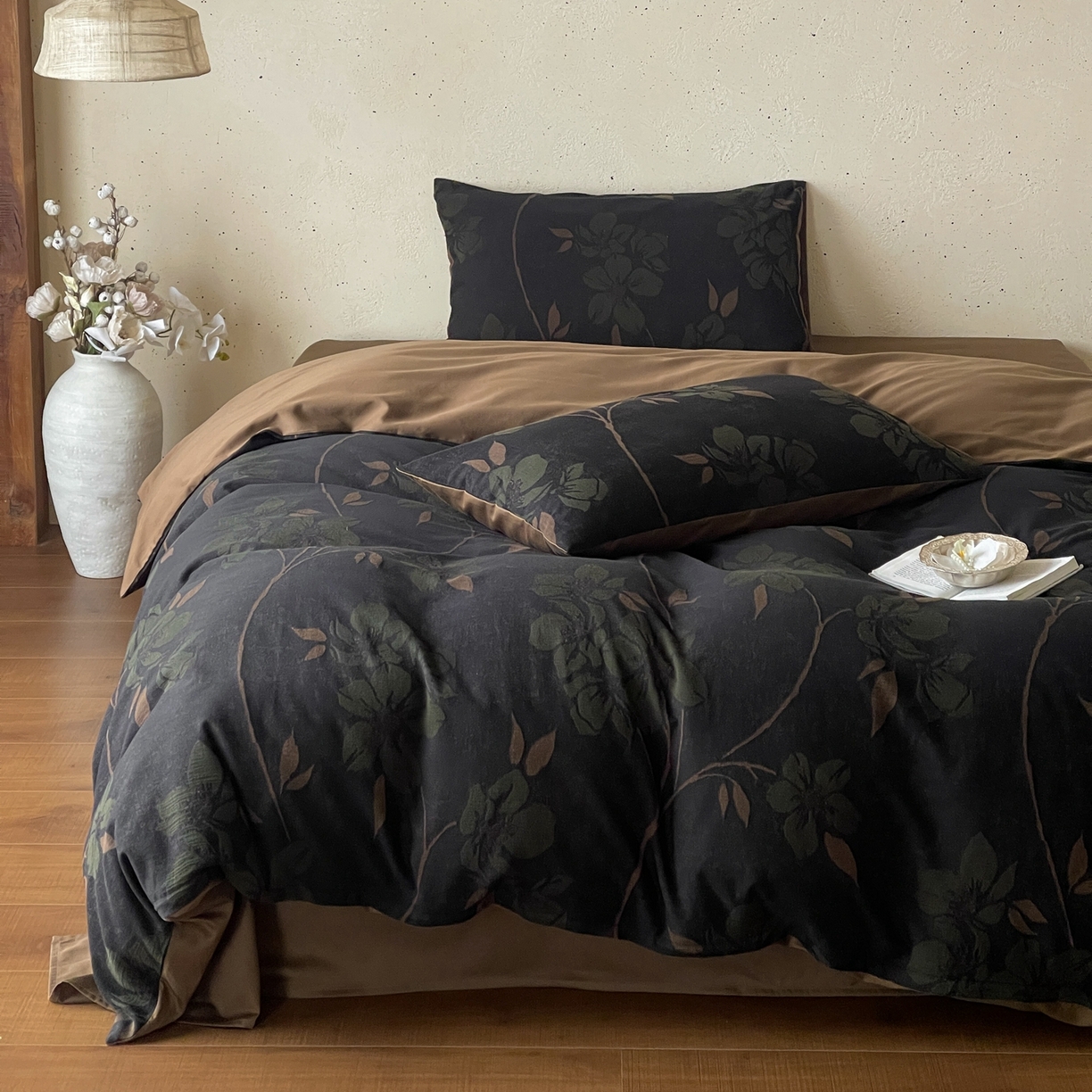 云上 2026春夏新款全棉纯棉色织大提花四件套-曼华 曼华-黑咖