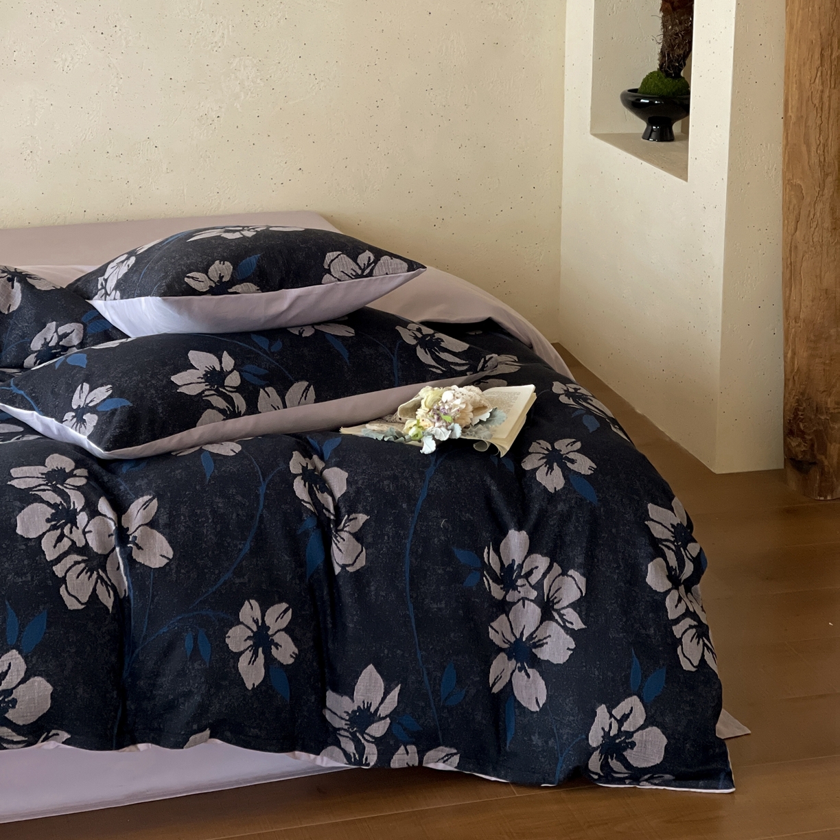 91家纺网 家纺一手货源 找家纺 云上 2026春夏新款全棉纯棉色织大提花四件套-曼华 曼华-紫