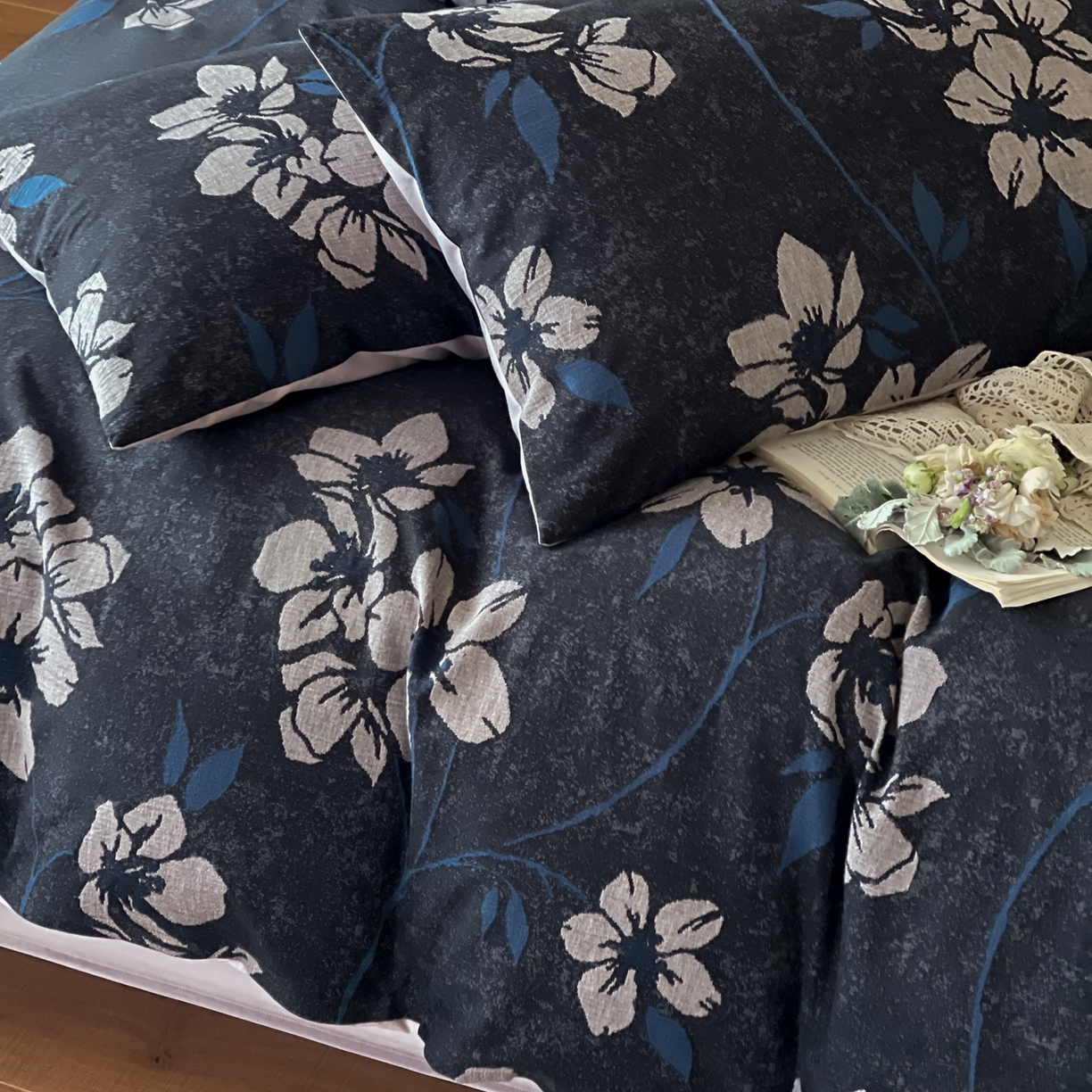 91家纺网 家纺一手货源 找家纺 云上 2026春夏新款全棉纯棉色织大提花四件套-曼华 曼华-紫