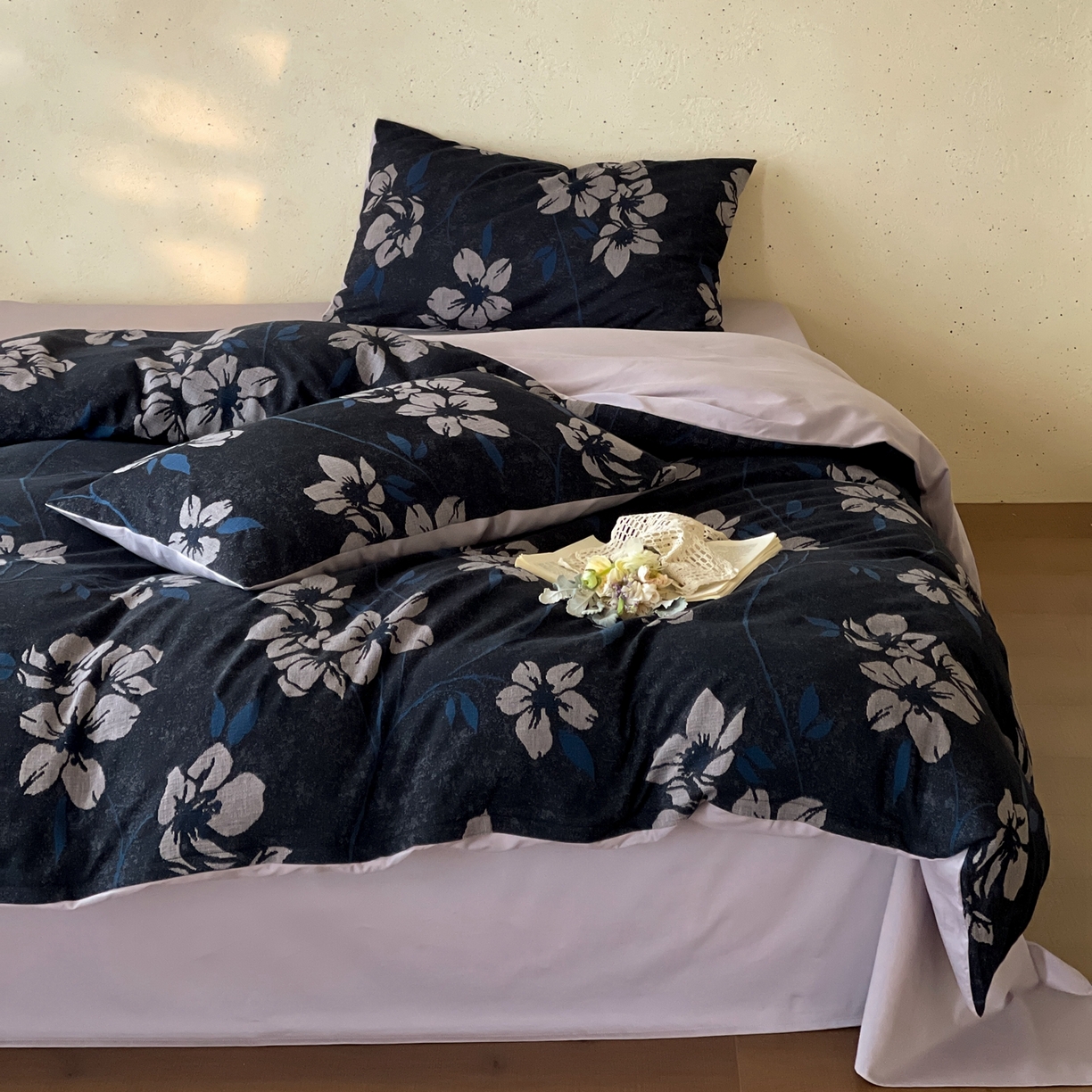 91家纺网 家纺一手货源 找家纺 云上 2026春夏新款全棉纯棉色织大提花四件套-曼华 曼华-紫