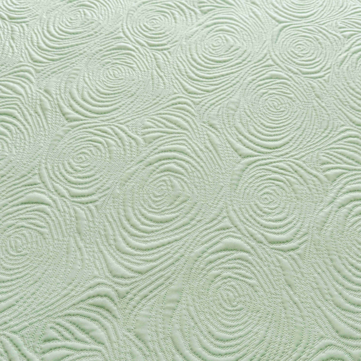 91家纺网 家纺一手货源 找家纺 席匠 2026新款云柔玫瑰系列平铺款床裙款凉席席子 薄荷绿-床裙款