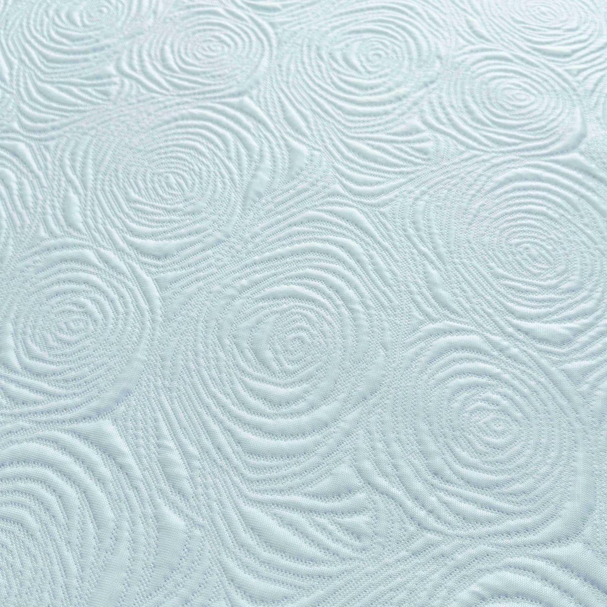 91家纺网 家纺一手货源 找家纺 席匠 2026新款云柔玫瑰系列平铺款床裙款凉席席子 湖水蓝-床裙款