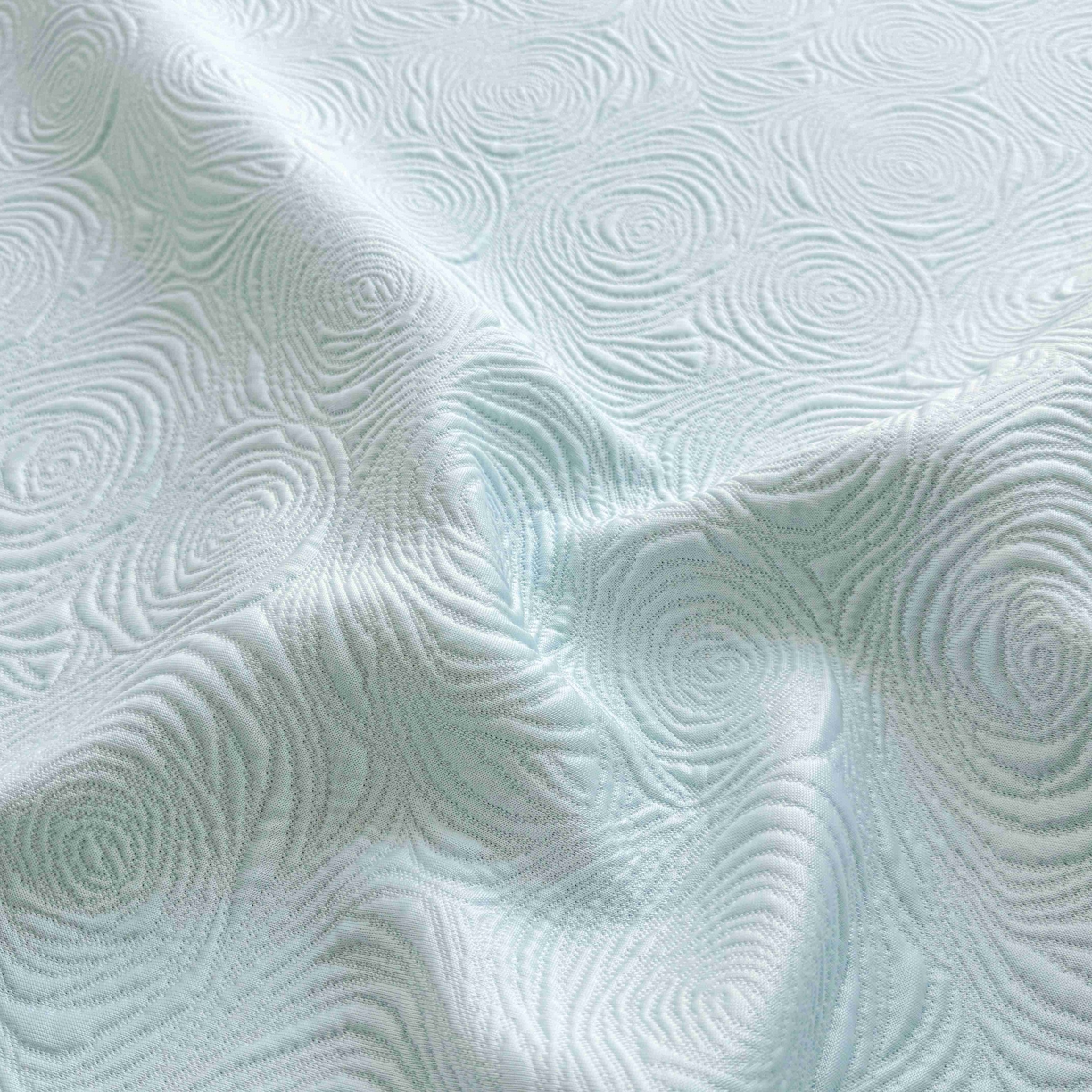 91家纺网 家纺一手货源 找家纺 席匠 2026新款云柔玫瑰系列平铺款床裙款凉席席子 湖水蓝-床裙款