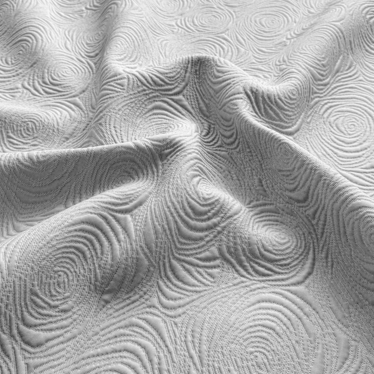 91家纺网 家纺一手货源 找家纺 席匠 2026新款云柔玫瑰系列平铺款床裙款凉席席子 云烟灰-床裙款