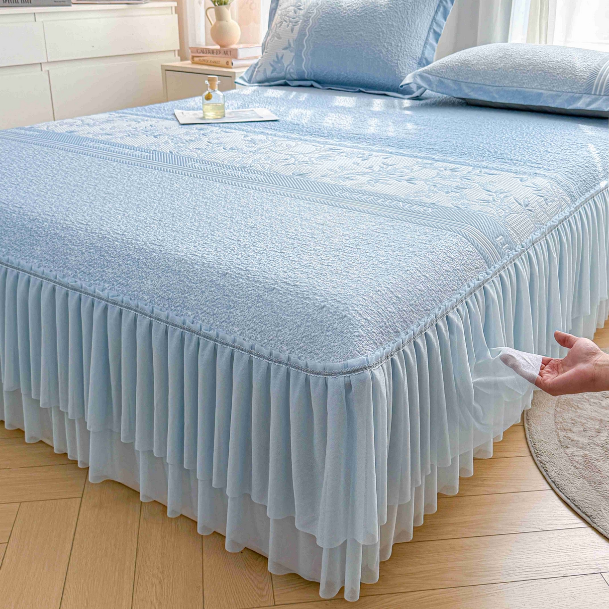 91家纺网 家纺一手货源 找家纺 （总）席匠 2026新款LUX·奢序系列床裙款凉席席子