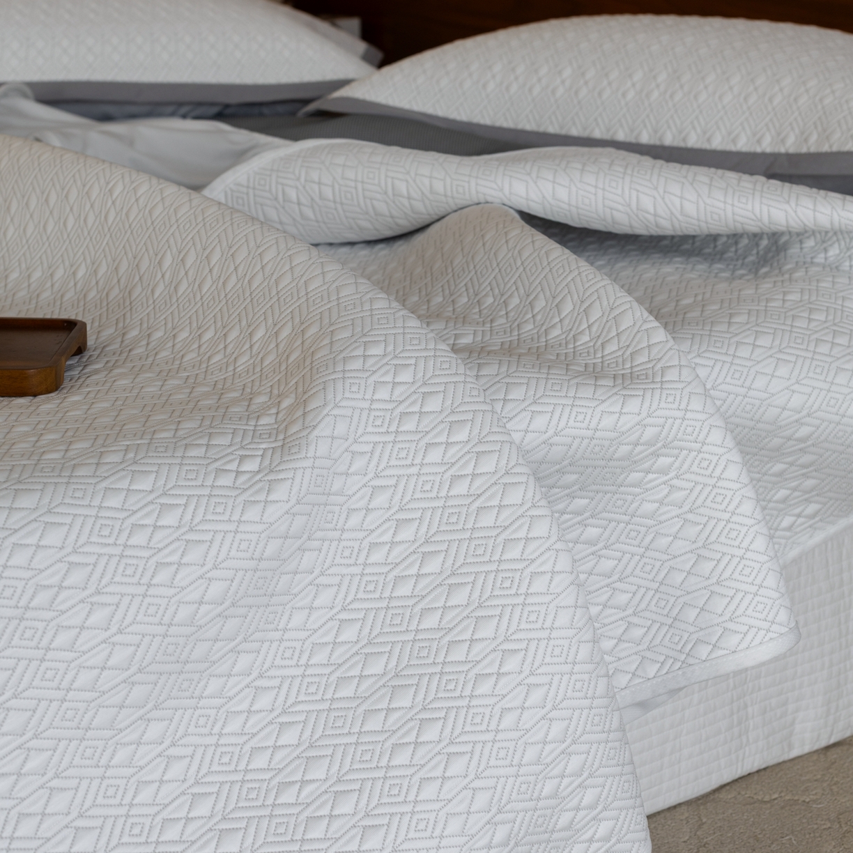 91家纺网 家纺一手货源 找家纺 （总）云上 2026新款冷萃丝三明治凉感席凉席席子-几何系列