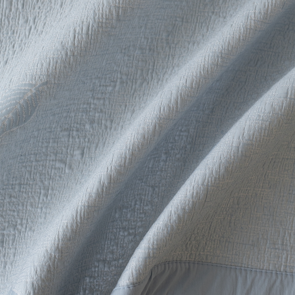 91家纺网 家纺一手货源 找家纺 云上 2026新款冷萃丝三明治凉感席凉席席子-树叶系列 树叶床席-蓝色