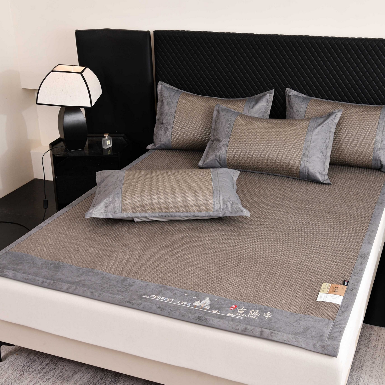 91家纺网 家纺一手货源 找家纺 席匠 2026新款雪藤古藤席凉席席子 古藤席-灰色