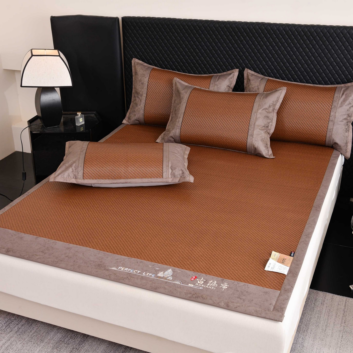 91家纺网 家纺一手货源 找家纺 席匠 2026新款雪藤古藤席凉席席子 古藤席-咖色