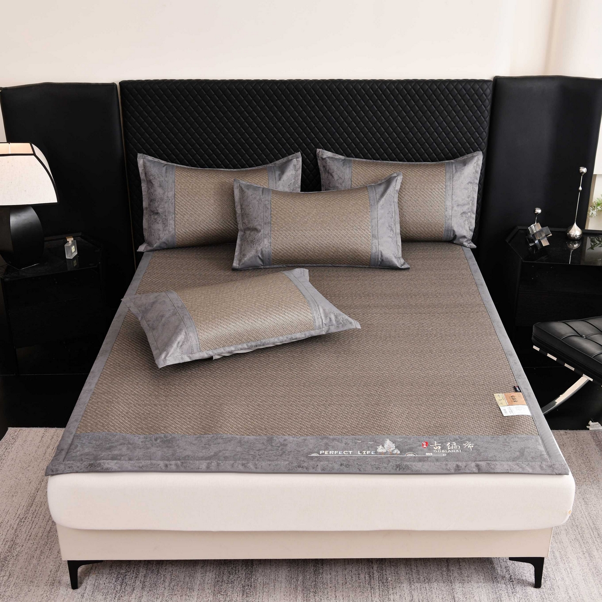 91家纺网 家纺一手货源 找家纺 席匠 2026新款雪藤古藤席凉席席子 古藤席-灰色