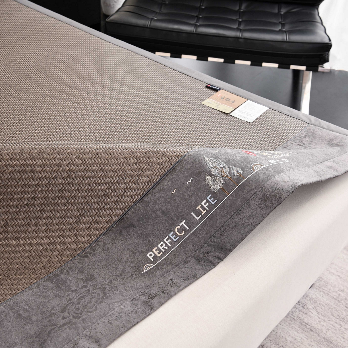 91家纺网 家纺一手货源 找家纺 席匠 2026新款雪藤古藤席凉席席子 古藤席-灰色