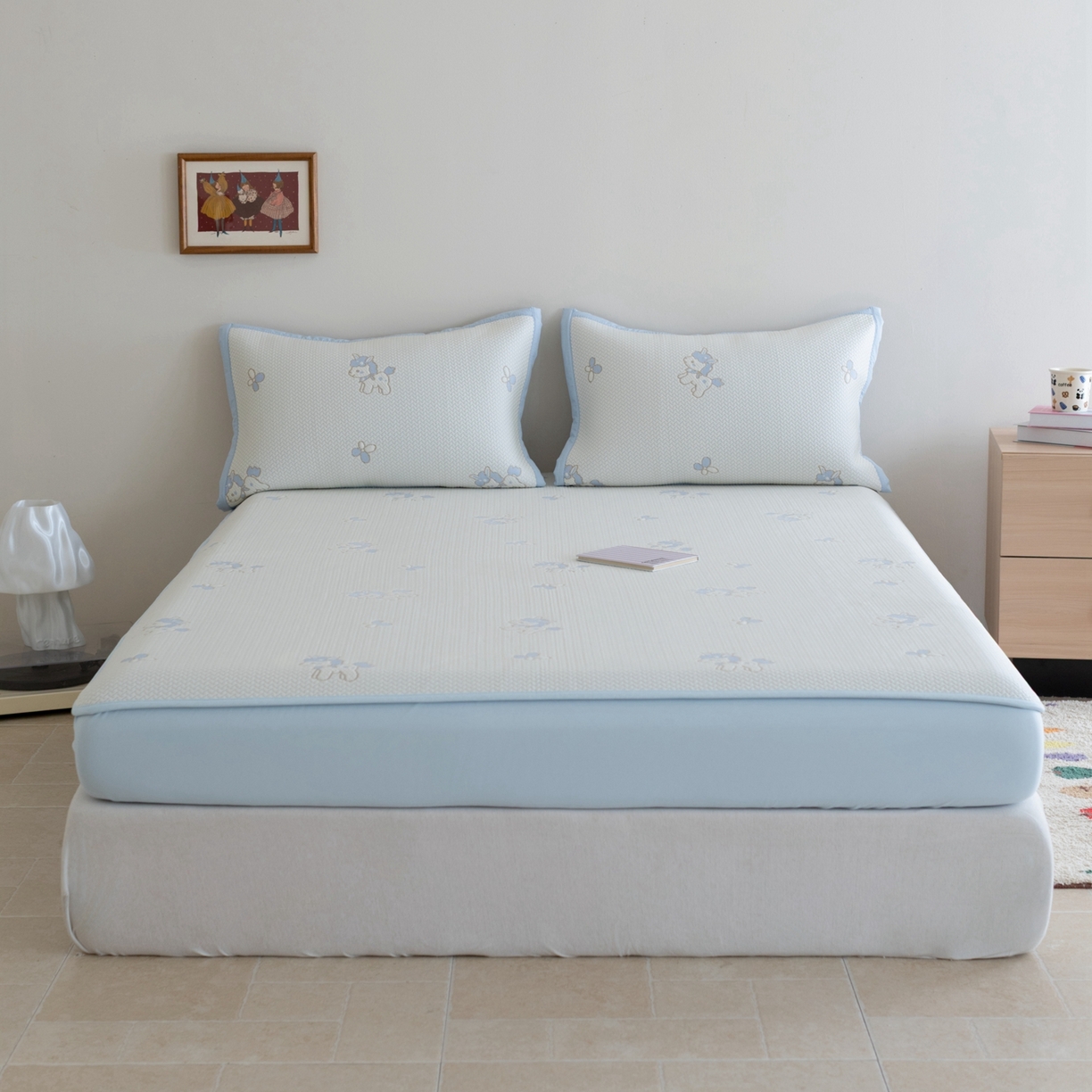 91家纺网 家纺一手货源 找家纺 （总）云上 2026新款冷萃丝三明治凉感席凉席席子-卡通系列