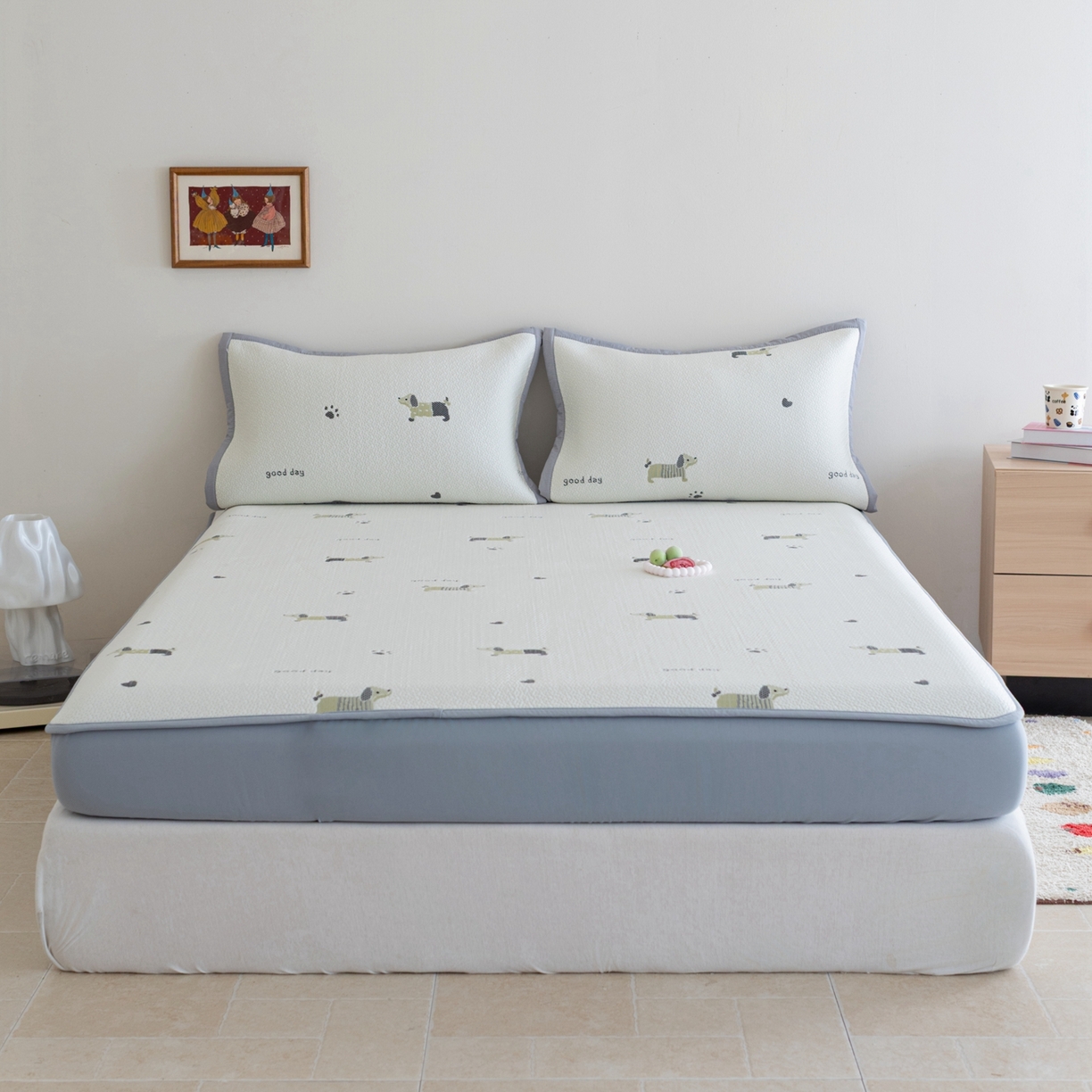 91家纺网 家纺一手货源 找家纺 （总）云上 2026新款冷萃丝三明治凉感席凉席席子-卡通系列