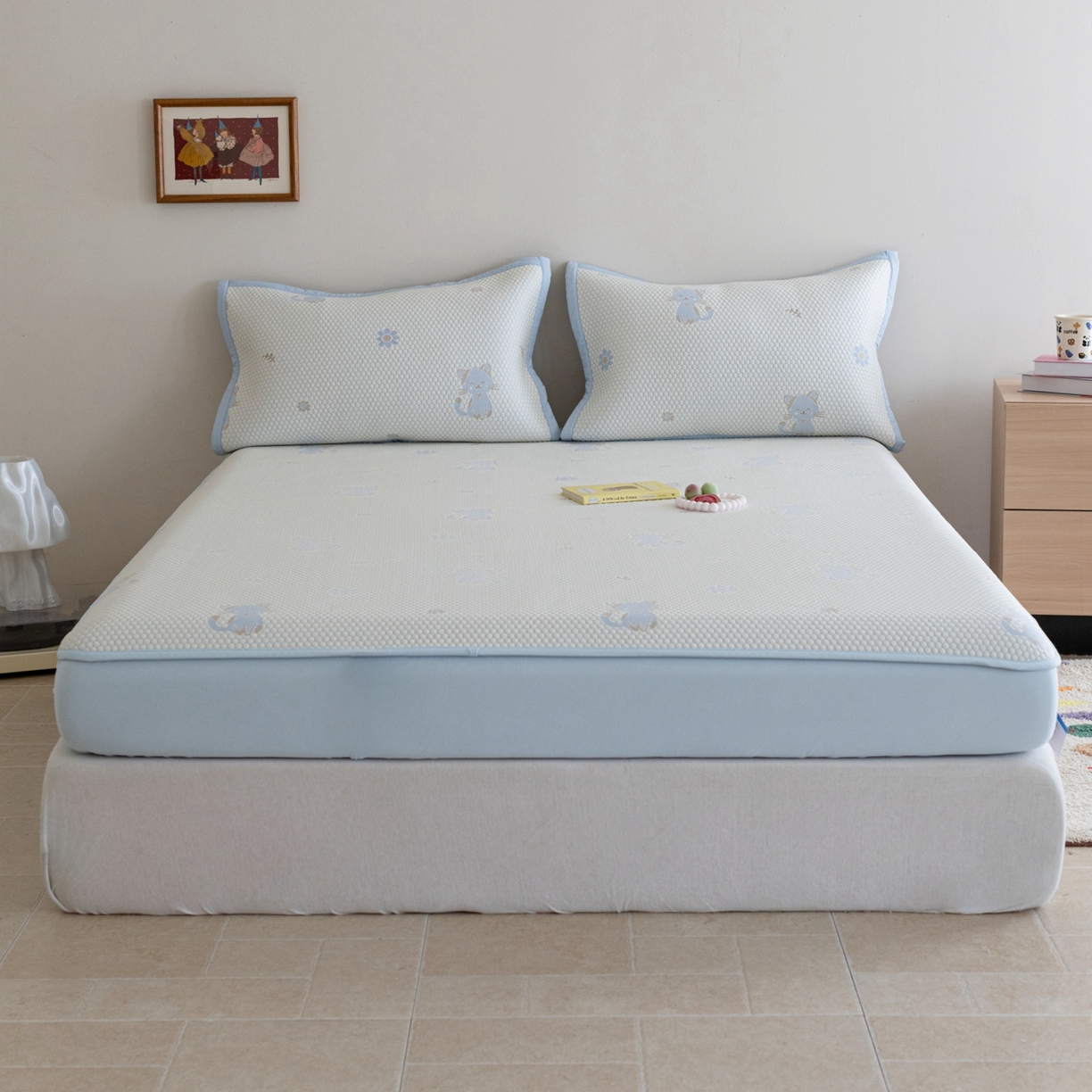 91家纺网 家纺一手货源 找家纺 （总）云上 2026新款冷萃丝三明治凉感席凉席席子-卡通系列