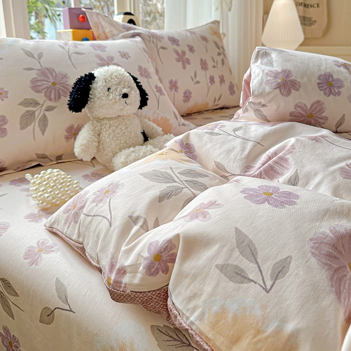 91家纺网 家纺一手货源 找家纺 依庭 2026新款12868全棉纯棉印花四件套秋日确幸