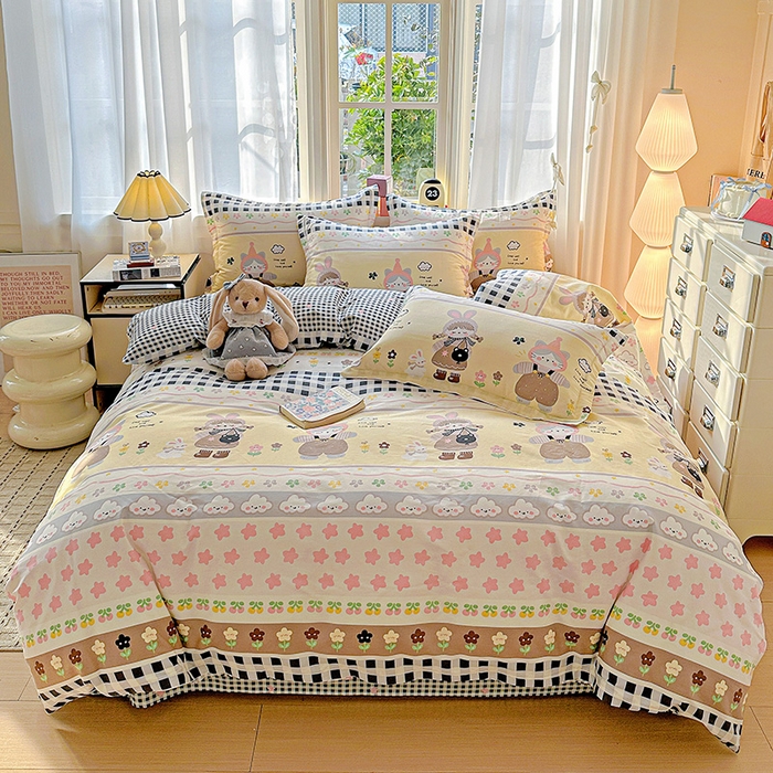 依庭 2026新款12868全棉纯棉印花四件套甜妹日记