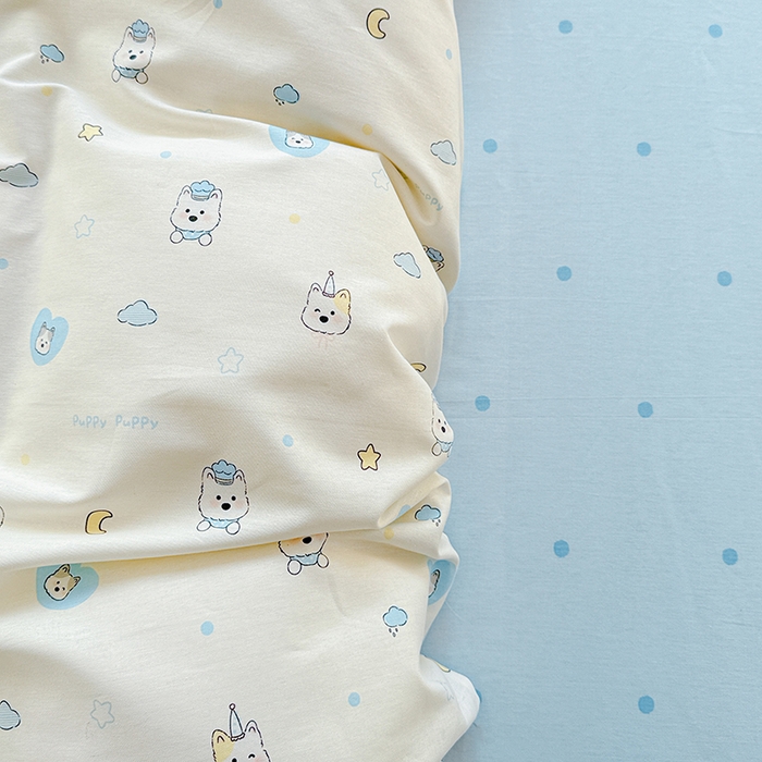 91家纺网 家纺一手货源 找家纺 依庭 2026新款12868全棉纯棉印花四件套甜梦小狗