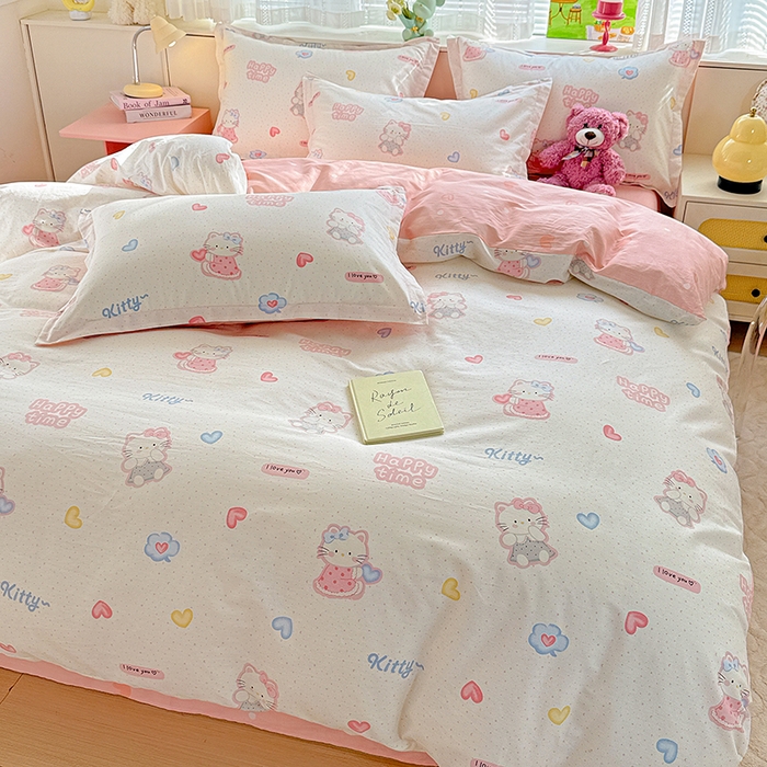 91家纺网 家纺一手货源 找家纺  依庭 2026新款12868全棉纯棉印花四件套童趣乐园