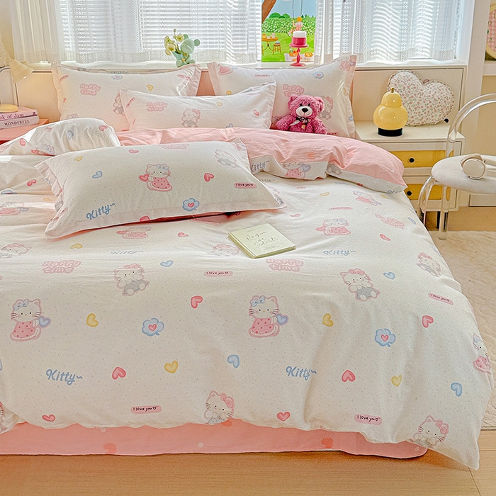 91家纺网 家纺一手货源 找家纺  依庭 2026新款12868全棉纯棉印花四件套童趣乐园