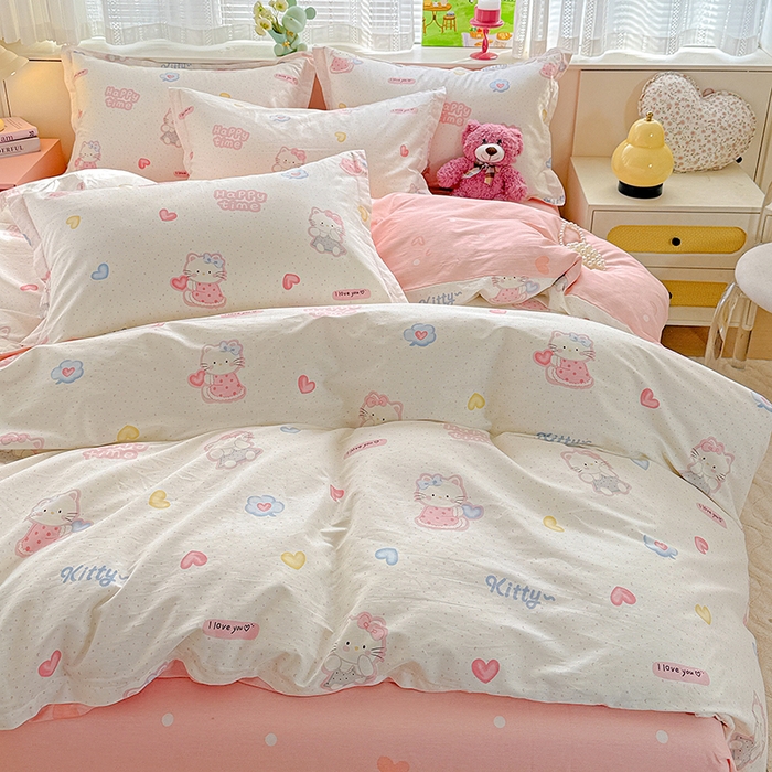 91家纺网 家纺一手货源 找家纺  依庭 2026新款12868全棉纯棉印花四件套童趣乐园