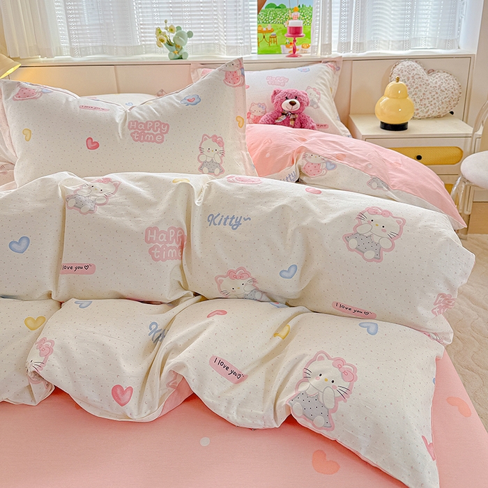 91家纺网 家纺一手货源 找家纺  依庭 2026新款12868全棉纯棉印花四件套童趣乐园