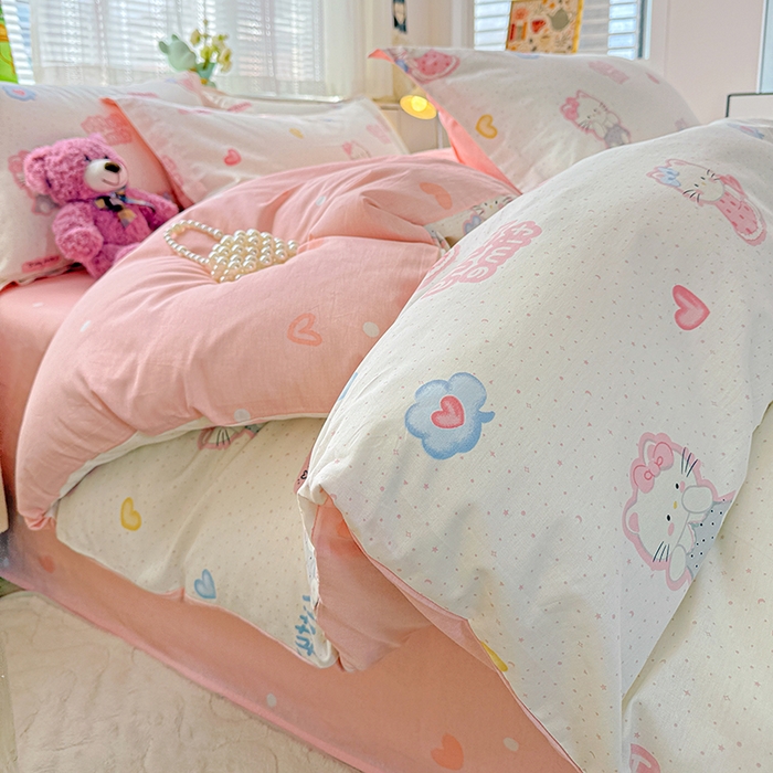 91家纺网 家纺一手货源 找家纺  依庭 2026新款12868全棉纯棉印花四件套童趣乐园