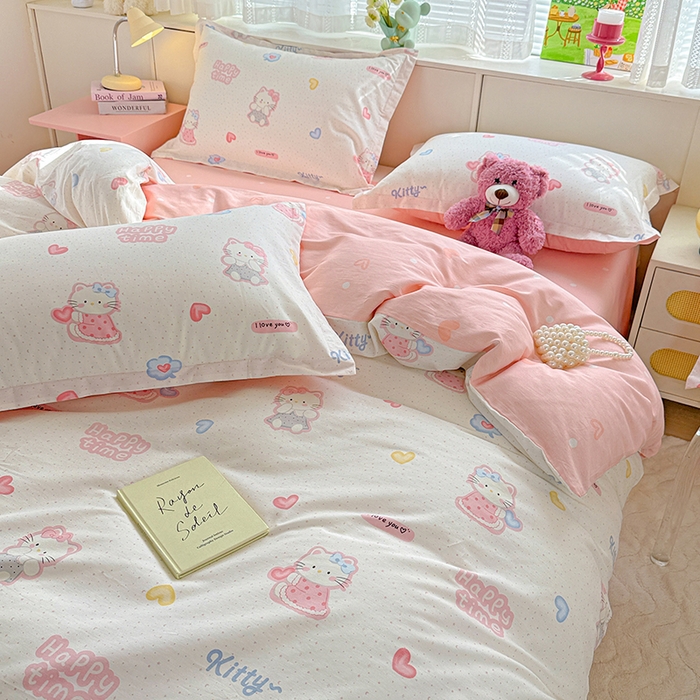 91家纺网 家纺一手货源 找家纺  依庭 2026新款12868全棉纯棉印花四件套童趣乐园