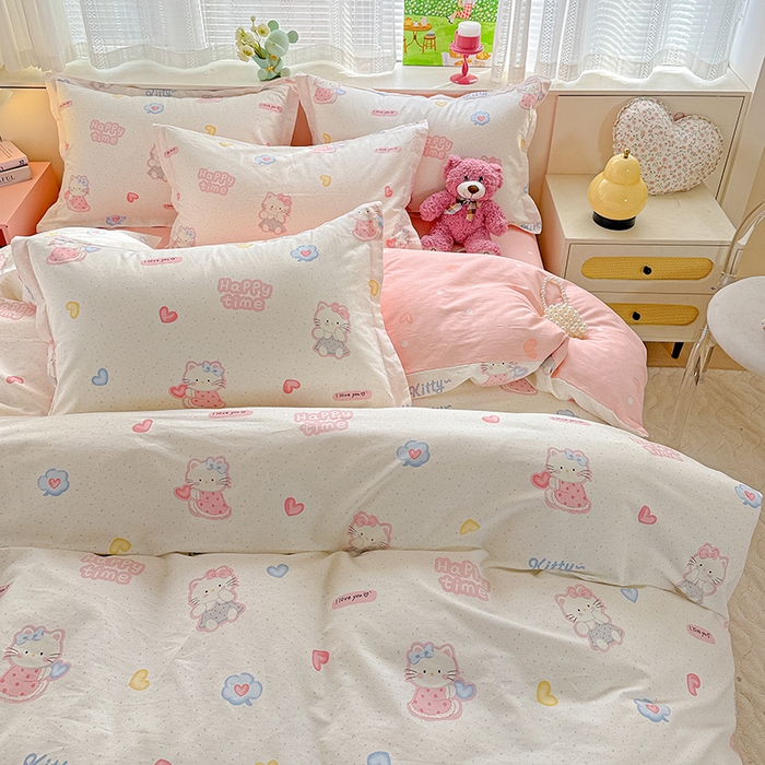 91家纺网 家纺一手货源 找家纺  依庭 2026新款12868全棉纯棉印花四件套童趣乐园