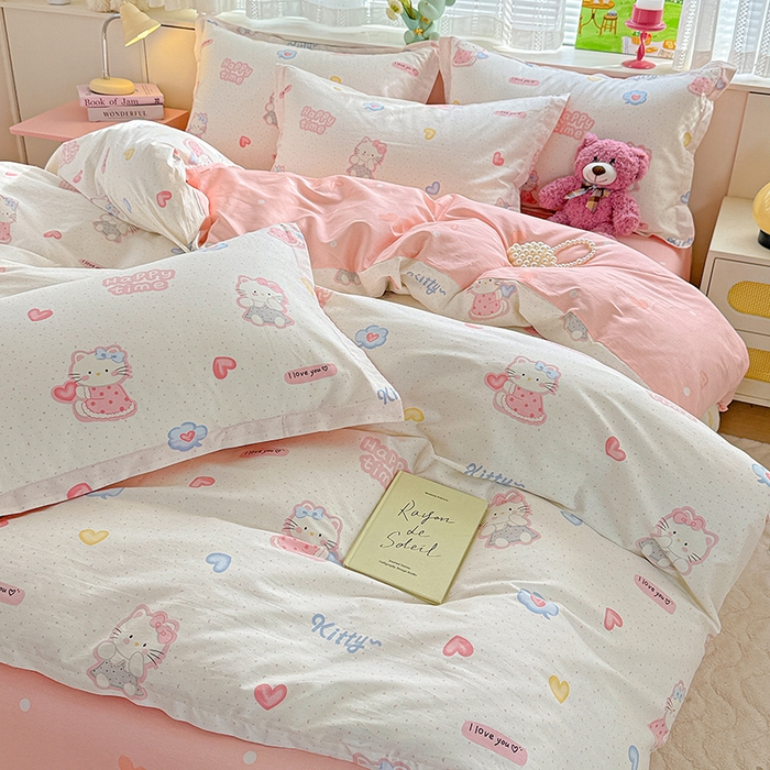 91家纺网 家纺一手货源 找家纺  依庭 2026新款12868全棉纯棉印花四件套童趣乐园