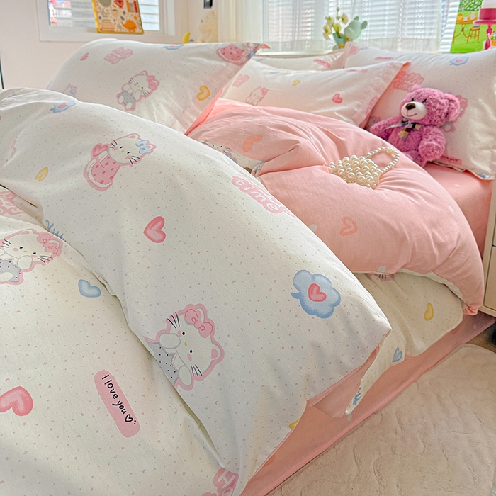 91家纺网 家纺一手货源 找家纺  依庭 2026新款12868全棉纯棉印花四件套童趣乐园