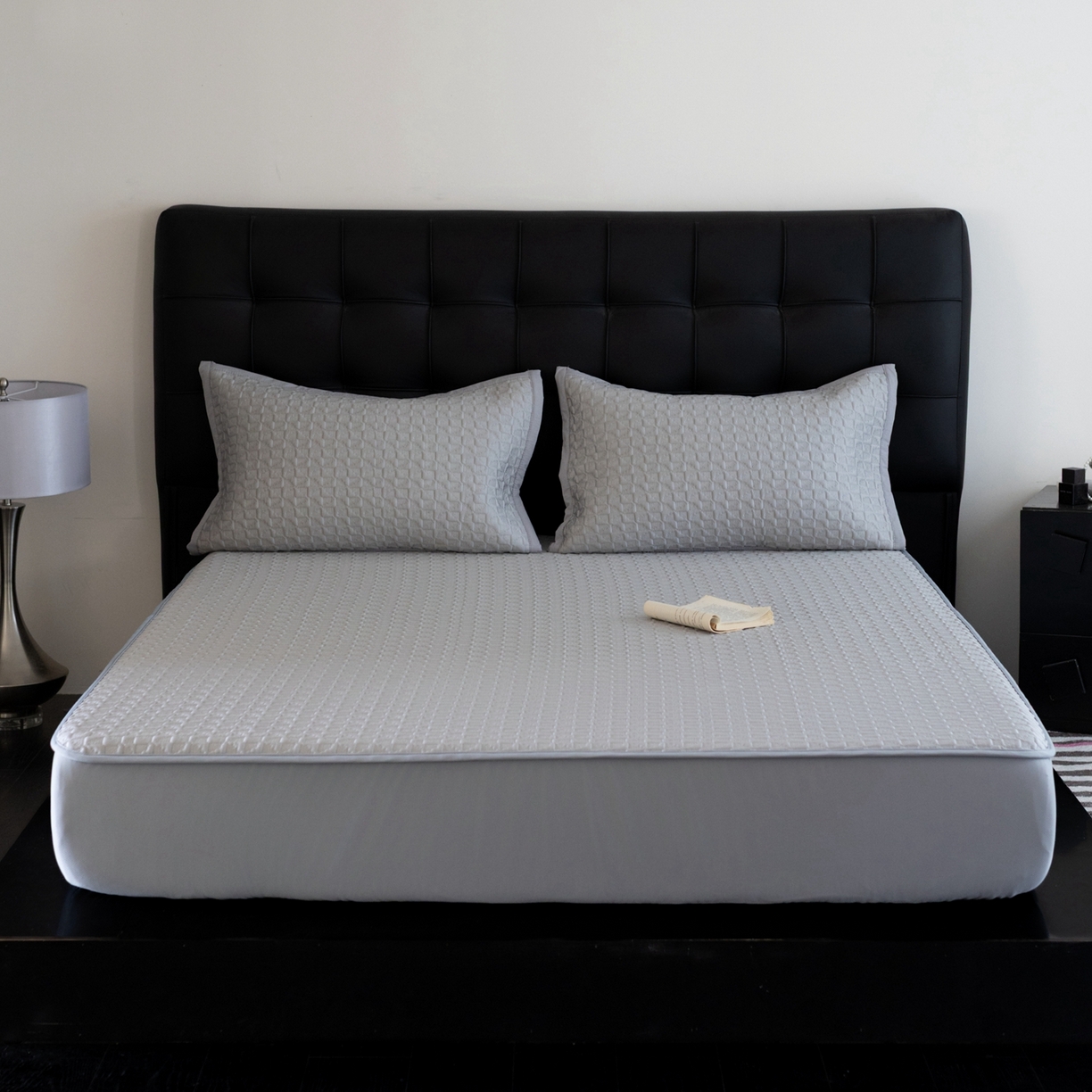 91家纺网 家纺一手货源 找家纺 （总）云上 2026新款冷萃丝三明治凉感席凉席席子-泡芙格系列