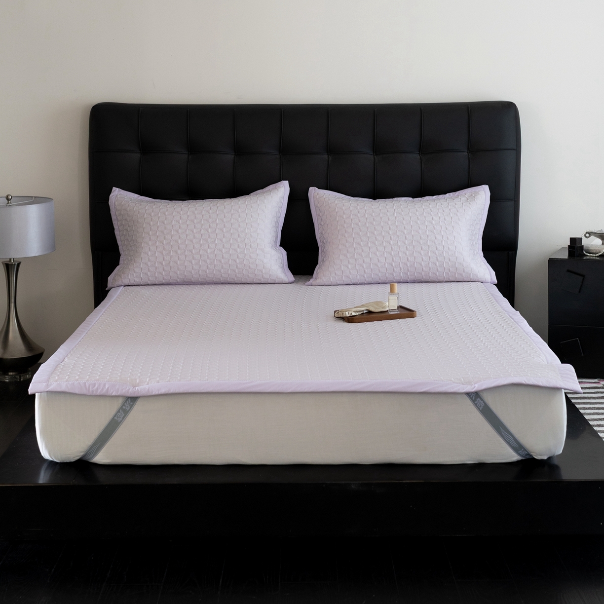 91家纺网 家纺一手货源 找家纺 （总）云上 2026新款冷萃丝三明治凉感席凉席席子-泡芙格系列