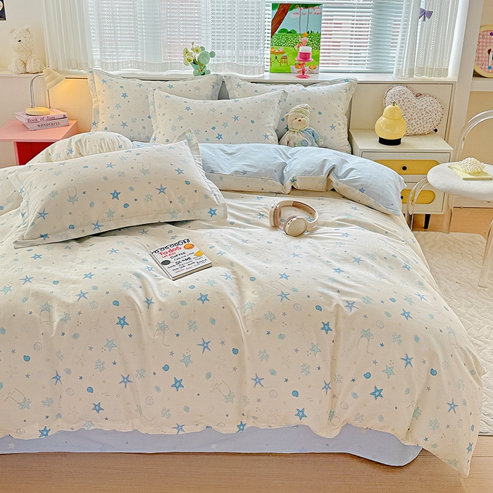 91家纺网 家纺一手货源 找家纺 依庭 2026新款12868全棉纯棉印花四件套挽星河