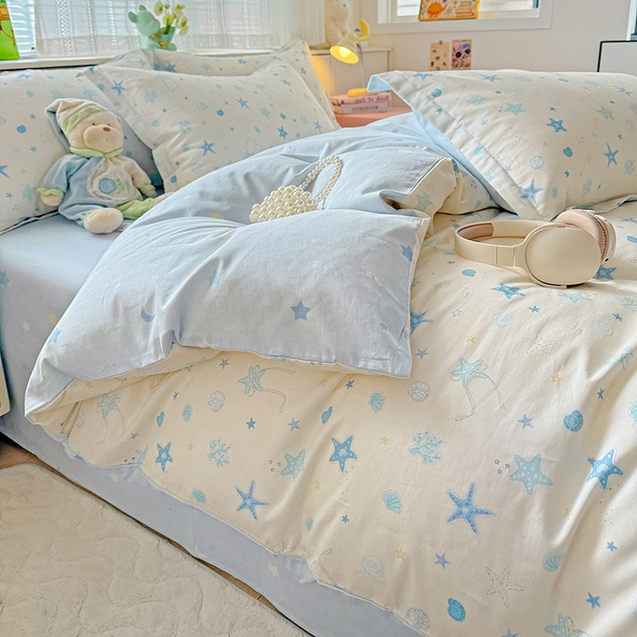 91家纺网 家纺一手货源 找家纺 依庭 2026新款12868全棉纯棉印花四件套挽星河