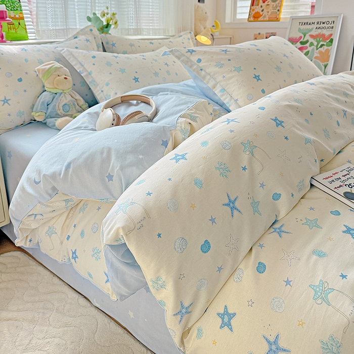 91家纺网 家纺一手货源 找家纺 依庭 2026新款12868全棉纯棉印花四件套挽星河