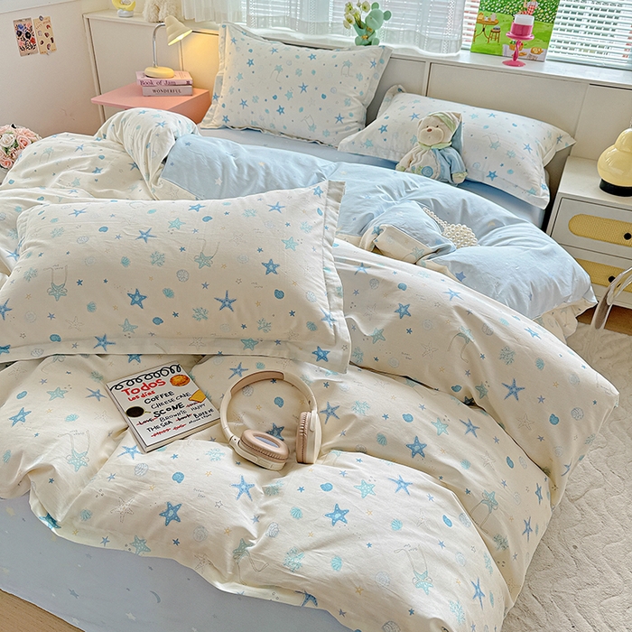 91家纺网 家纺一手货源 找家纺 依庭 2026新款12868全棉纯棉印花四件套挽星河