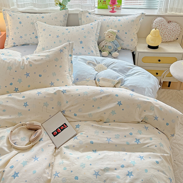 91家纺网 家纺一手货源 找家纺 依庭 2026新款12868全棉纯棉印花四件套挽星河