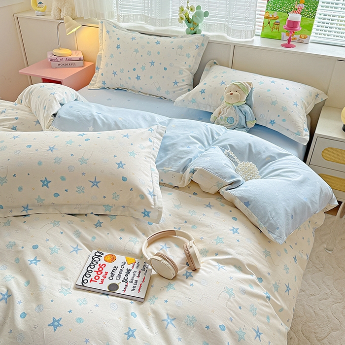 91家纺网 家纺一手货源 找家纺 依庭 2026新款12868全棉纯棉印花四件套挽星河