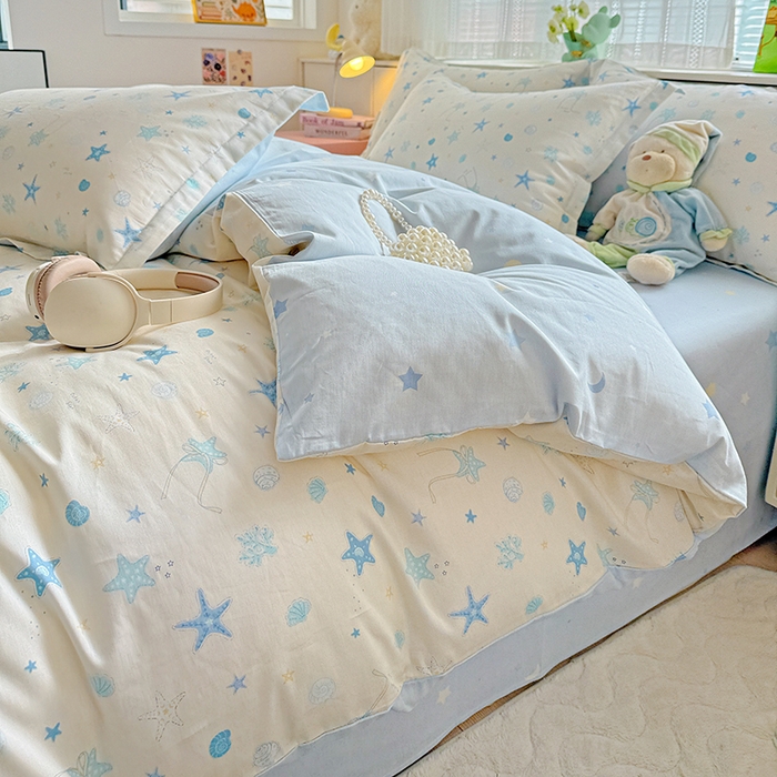 91家纺网 家纺一手货源 找家纺 依庭 2026新款12868全棉纯棉印花四件套挽星河