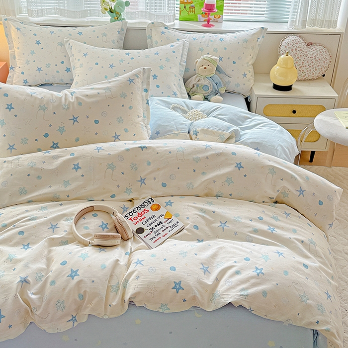 91家纺网 家纺一手货源 找家纺 依庭 2026新款12868全棉纯棉印花四件套挽星河