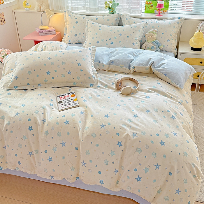 91家纺网 家纺一手货源 找家纺 依庭 2026新款12868全棉纯棉印花四件套挽星河