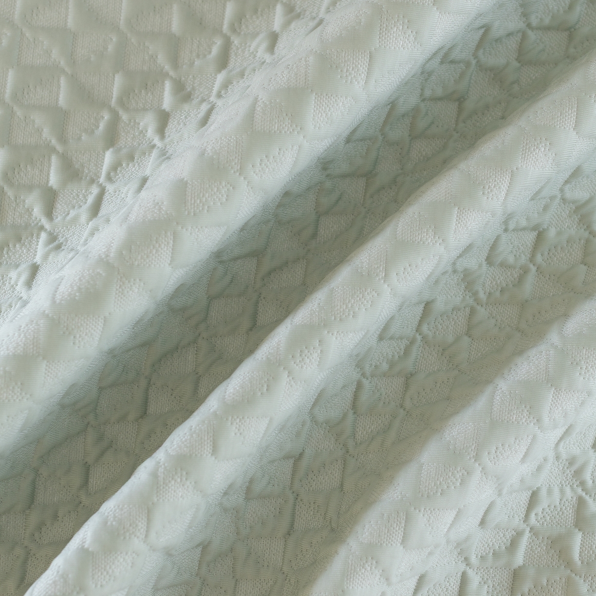 91家纺网 家纺一手货源 找家纺 云上 2026新款冷萃丝三明治凉感席凉席席子-泡芙格系列 泡芙格床笠-绿色